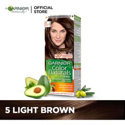 کیت رنگ موی قهوه ای روشن طبیعی گارنیه مدل کالر نچرال شماره 5 