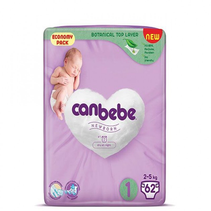 پوشک بچه جان به به (Canbebe) سایز  1 (62عددی)