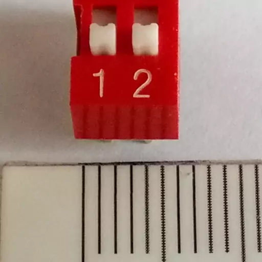 دیپ سوئیچ 2 دکمه قرمز DIP SWITCH-02RN