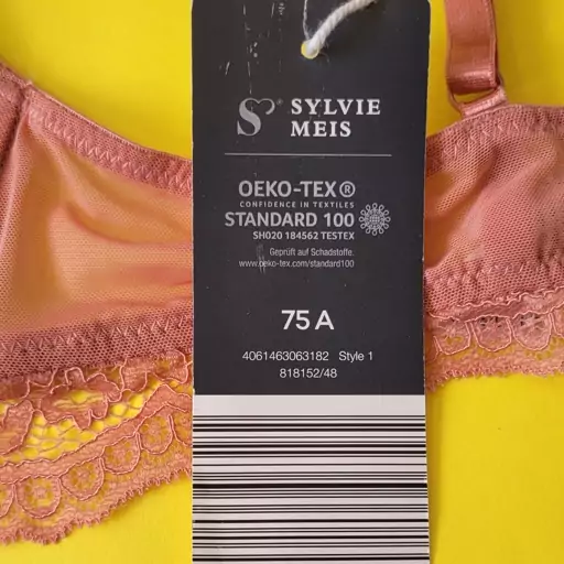 سوتین برند SYLVIE MEIS سایز 75A 80C 85B 90C صورتی دانتل بدون فنر  فروشگاه اسمارا ESMARA 