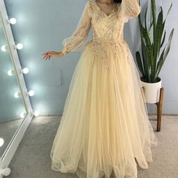 لباس مجلسی ماکسی و شب مدل پرستو - آبی سایز.36 تا 44  Dress and long night