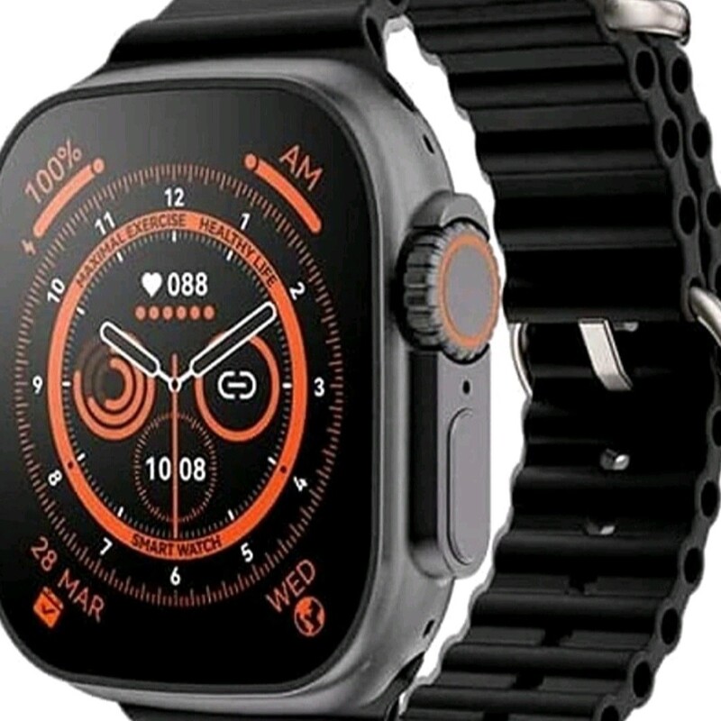 ساعت هوشمند T800 مشکی و گلد  طرح اپل واچ 2 اینچی
