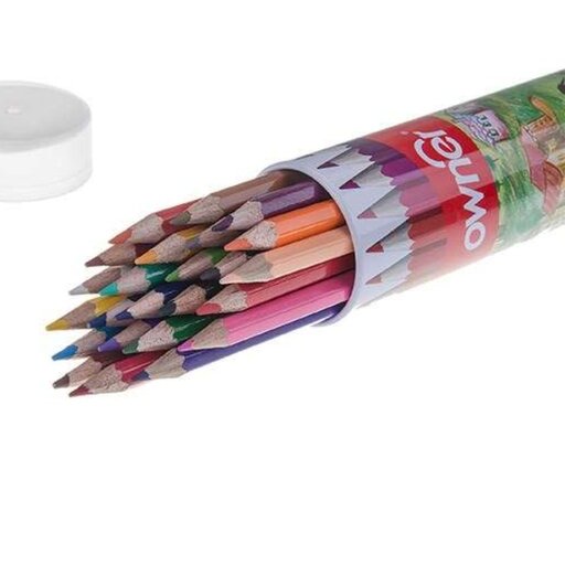 مداد رنگی 24 عددی جعبه فلزی مارک معتبر اونر  مناسب برای تمامی سنین 