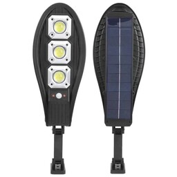 چراغ خورشیدی سنسوردار خیابانی سه لامپه مدل ll63t دارای پنل خورشیدی و مقاوم در برابر رطوبت و باران 
