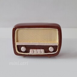 رادیو قدیمی نوستالژیک مینیاتوری و دست ساز
