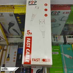 کابل شارژ  FSP تبدیل USB به microUSB  مدل fast v8 طول 1 متر  2.4A  