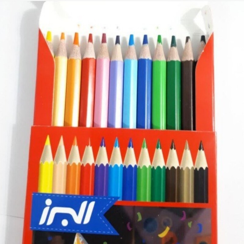 مداد رنگی البرز 12 رنگ جلد مقوایی 