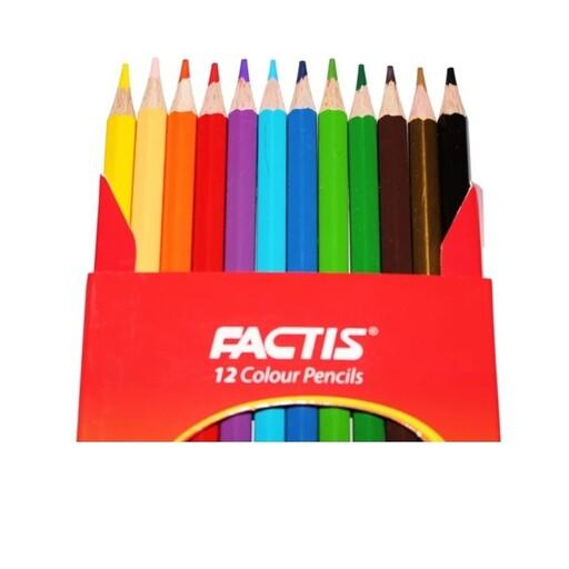 مداد رنگی فکتیس 12 رنگ جلد مقوایی
