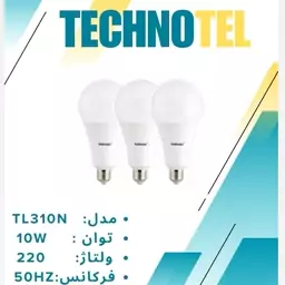 لامپ حبابی 10 وات TL310N تکنوتل