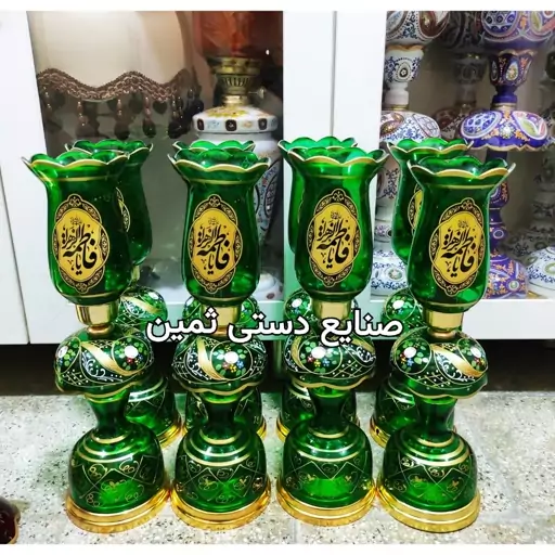 چراغ شمعدان لاله مذهبی کنارمنبری(پس کرایه)