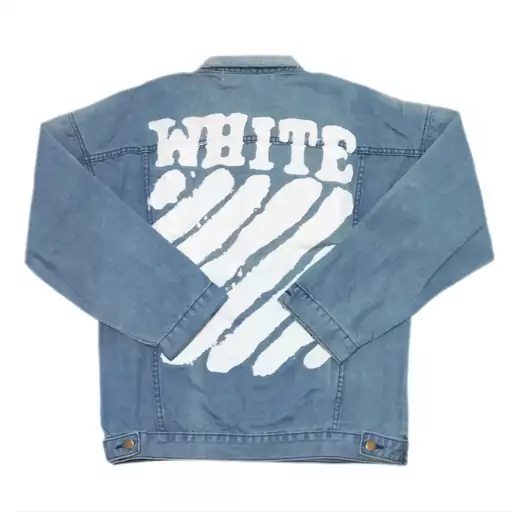 کت جین مردانه آبی سفید آف وایت off white