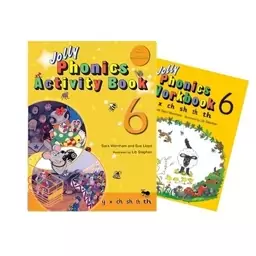  مجموعه دوتایی کتاب زبان کودکان جولی فونیکس اکتیویتی بوک و ورک بوک 6 Jolly Phonics Activity Book 6 + workbook