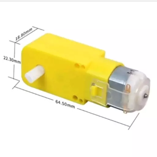 آرمیچر گیر بکس یا موتور گیربکس دار  دوطرفه مناسب برای رباتیک و کاردستی