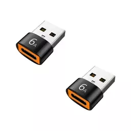 مبدل USB به USB-C مدل 6A بسته دو عددی