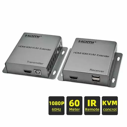 اکستندر افزایش دهنده طول HDMI و USB تحت شبکه تا 60 متر