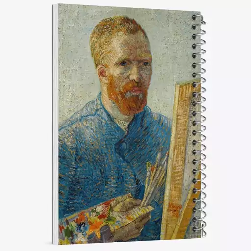 دفتر مشق 50 برگ خندالو طرح سلف پرتره ونسان ونگوگ (Van Gogh) کد 36809