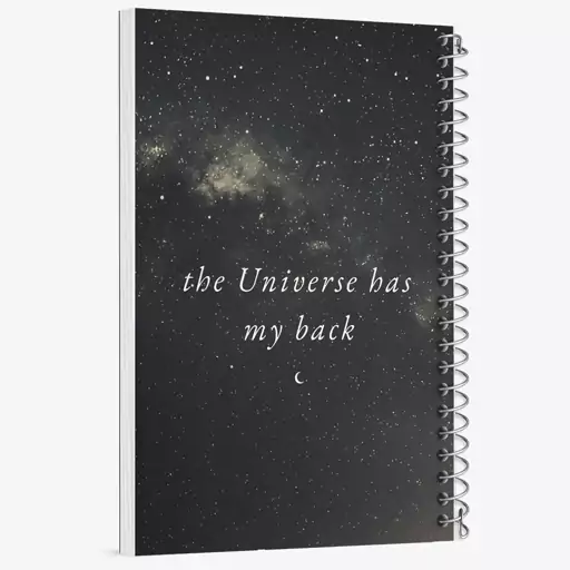 دفتر مشق 50 برگ خندالو طرح The Universe Has My Back کد F1257