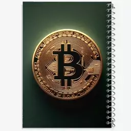 دفتر مشق 50 برگ خندالو طرح بیت کوین (Bitcoin) کد F909