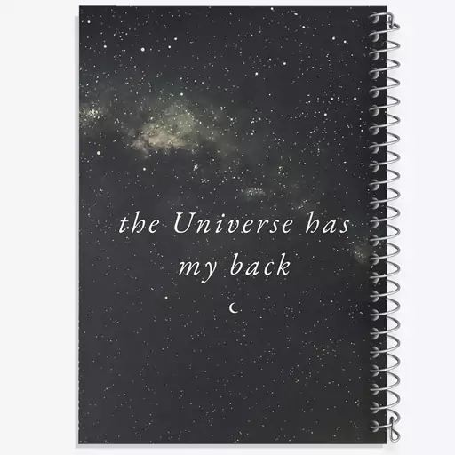 دفتر مشق 50 برگ خندالو طرح The Universe Has My Back کد F1257