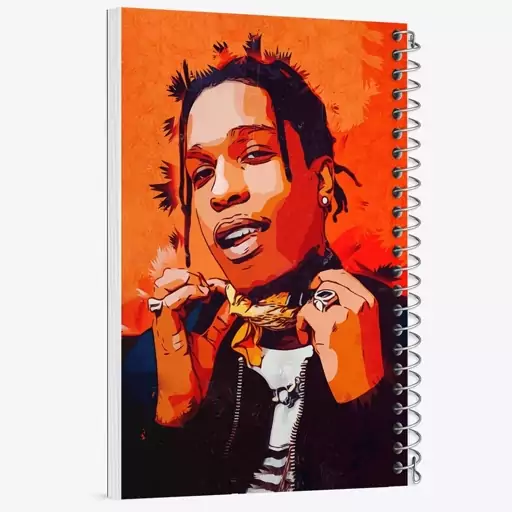 دفتر مشق 50 برگ خندالو طرح آساپ راکی (Asap Rocky) کد F1791