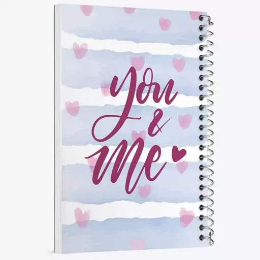 دفتر مشق 50 برگ خندالو طرح You And Me کد F2318