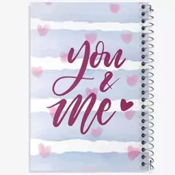 دفتر مشق 50 برگ خندالو طرح You And Me کد F2318