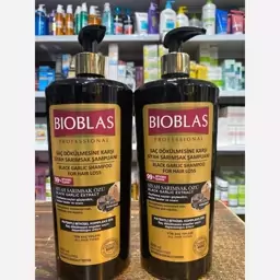 شامپو بیوبلاس Bioblas ضد ریزش حاوی عصاره سیر سیاه مدل Black Garlic Extract