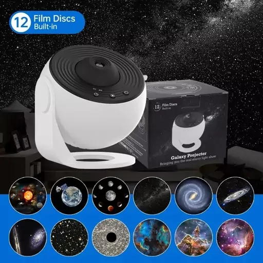 چراغ خواب کهکشانی و پروژکتور دیسک خور مدل Galaxy Projector 13 in 1