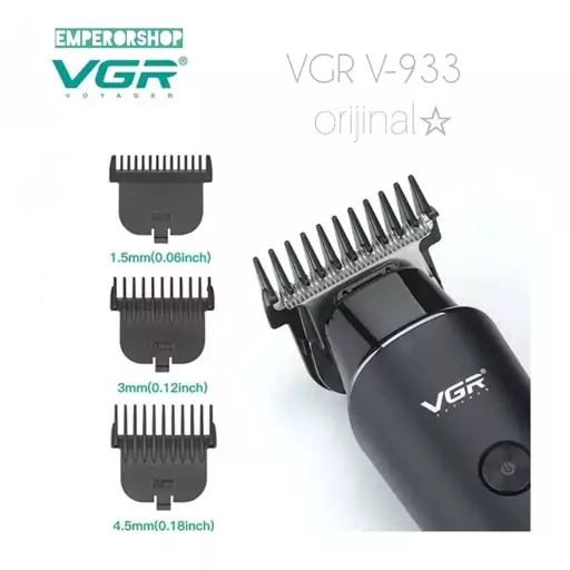 ماشین اصلاح سر صورت و بدن وی جی آر VGR مدل V-933 اصل ریش تراش خط زن حجم زن 