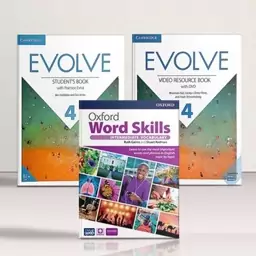 مجموعه کامل کتاب ایوالو 4 +ویدئو بوک+ آکسفورد ورد اسکیلز اینترمدیت Full Pack Evolve 1 + Oxford Word Skills intermediate