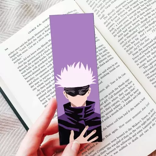 نشانگر کتاب (Bookmark) مدل انیمه جوجوتسو کایسن Jujutsu Kaisen لمینت شده ضد آب کد 11