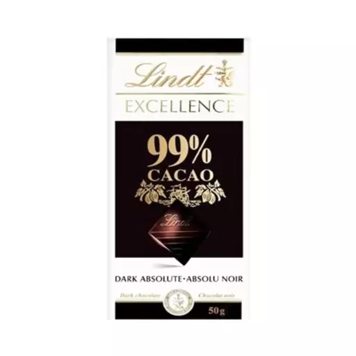 تابلت شکلات لینت با طعم شکلات تلخ 99 درصد (50 گرم) lindt

