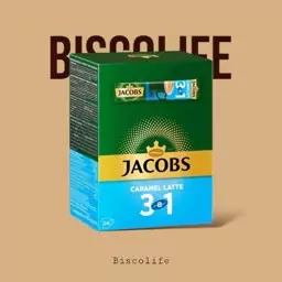 قهوه فوری 3 در 1 کارامل لاته جاکوبز Jacobs Caramel بسته 24 عددی