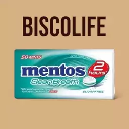 خوشبو کننده دهان منتوس فلزی Mentos Clean Breath بدون شکر با با عصاره عمیق نعنا