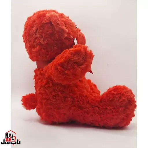 عروسک ناب سل مدل پولیشی خرس راس طرح Love Teddy ارتفاع 25 سانتی متر