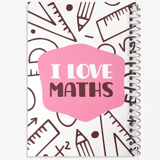 دفتر مشق 100 برگ خندالو طرح I Love Maths کد N300