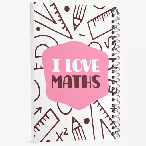 دفتر مشق 100 برگ خندالو طرح I Love Maths کد N300