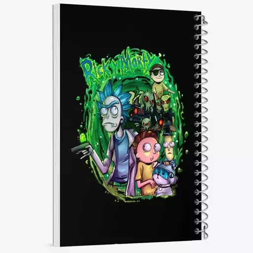 دفتر مشق 100 برگ خندالو طرح ریک و مورتی (Rick and Morty) کد F563