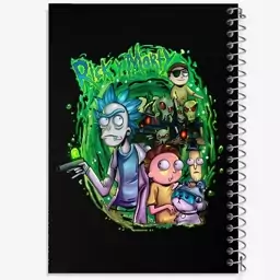 دفتر مشق 100 برگ خندالو طرح ریک و مورتی (Rick and Morty) کد F563