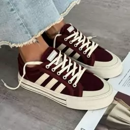 کتونی آدیداس زرشکی سفید مشکی دخترانه زنانه کفش ونس اسپرت اسپورت ادیداس ADIDAS سامبا شیک طبی سبک لژدار رانینگ راحت سیشش 