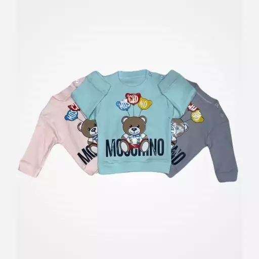 ست بلوز و شلوار نوزادی طرح moschino