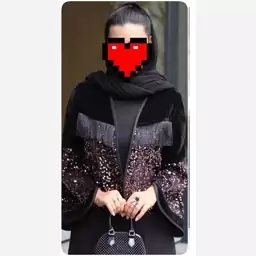 کت مجلسی زنانه مدل هانیا جنس مخمل درجه یک و پولک بدون ریزش 