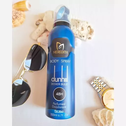 اسپری ضد تعریق مردانه مردیت دانهیل دیزایر بلو MEREDITE DUNHILl Desire Blue