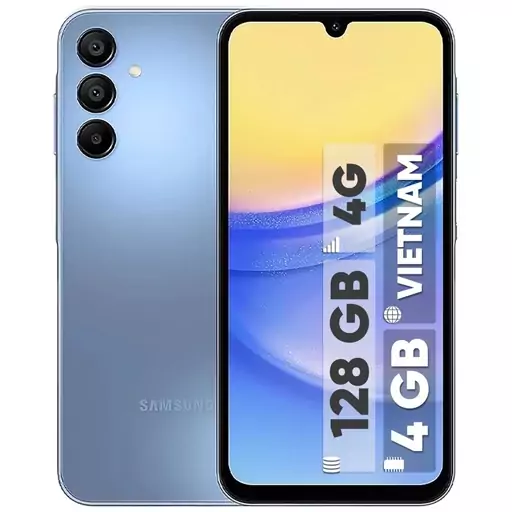 گوشی موبایل سامسونگ مدل Galaxy A15 دو سیم کارت ظرفیت 128 گیگابایت و رم 4 گیگابایت