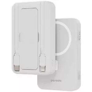 پاوربانک مگسیف همراه با کابل پرودو Porodo مدل Magsafe Grip Attach 10000mAh