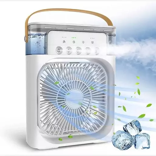 کولر آبی برقی رو میزی قابل حمل مینی مه پاش برقی بخور سرد رومیزی mini cooler portable 