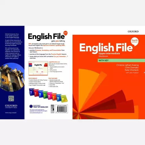 کتاب انگلیش فایل آپر  اینترمدیت ویرایش چهارم english file upper intermediateهمراه با کتاب تمرین