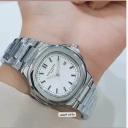 ساعت پتک فیلیپ Patek philippe بدنه استیل ساعت زنانه ساعت زنونه تاریخدار ساعت دخترانه کیفیت بالا ساعت دخترونه ساعت هدیه