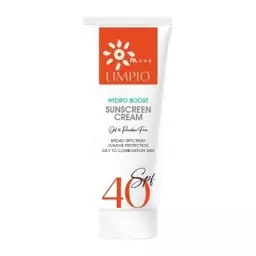 کرم ضد آفتاب لیمپو فاقد رنگ Spf40 مناسب انواع پوست حجم 50 میل 