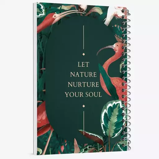 دفتر مشق 100 برگ خندالو طرح Let Nature Nurture Your Soul کد N2313